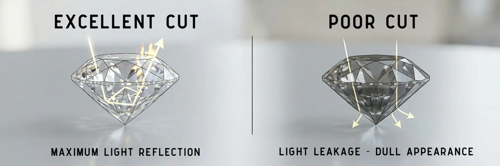 How diamond cut quality affects light performance